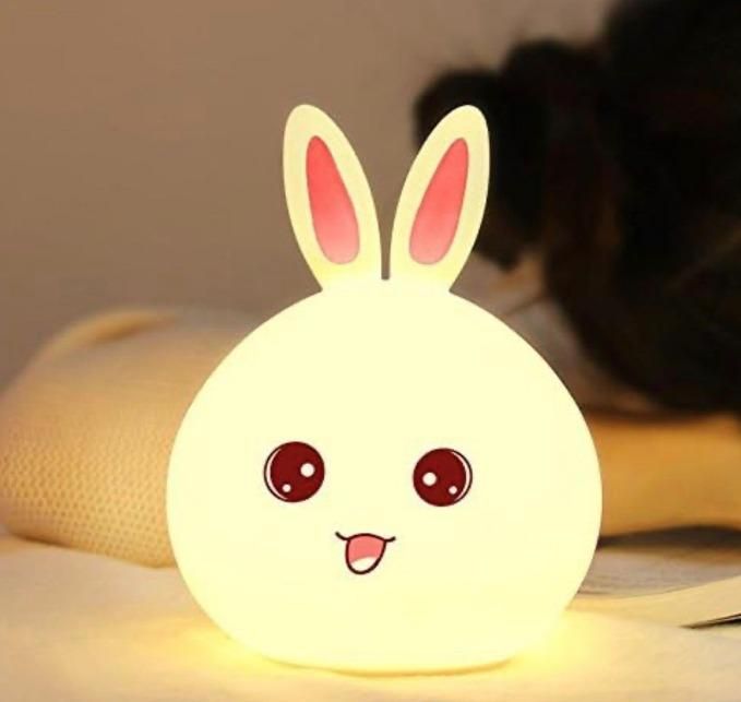 Silicone Open Eye Bunny Touch Lamp