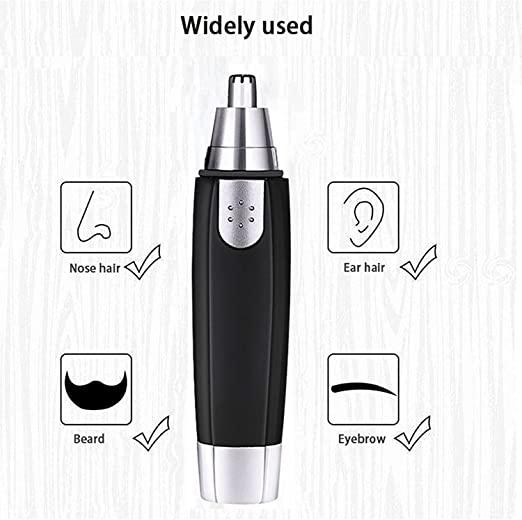 Nose Hair Trimmer Battery-Operated Ear and Nose Hair Trimmer Clipper Painless