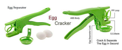 Plastic Handheld Egg Cracker with Separator for Raw Eggs