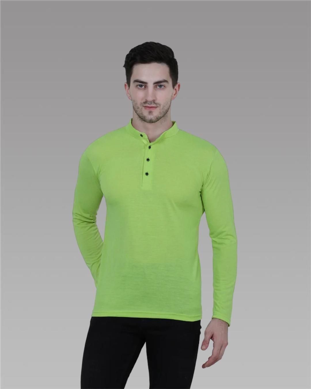 Mens Cotton Solid Full Sleeve T-Shirt