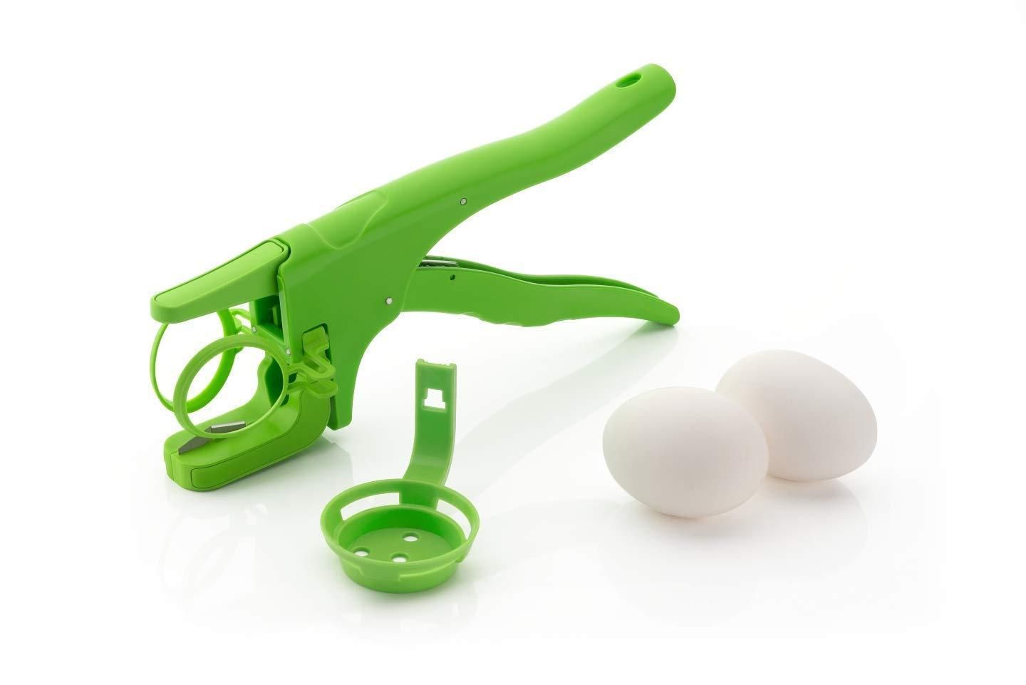 Plastic Handheld Egg Cracker with Separator for Raw Eggs